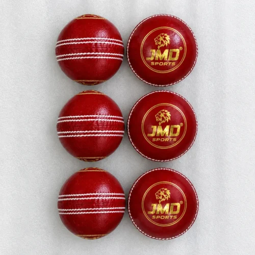 JMD Red Leather Cricket Ball pack of 6 ball