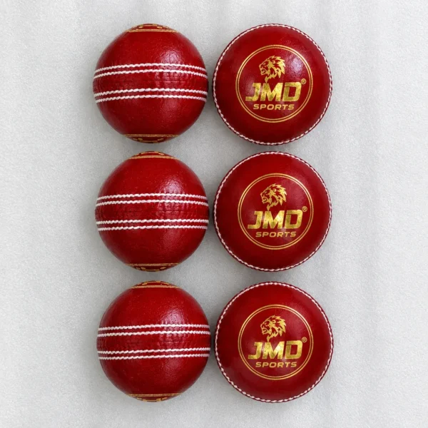 JMD Red Leather Cricket Ball pack of 6 ball