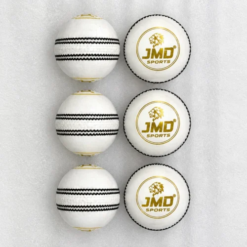 JMD White Leather Cricket Ball pack of 6 ball